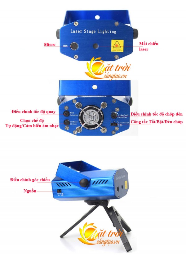 May chieu laser mini cam bien am nhac_2