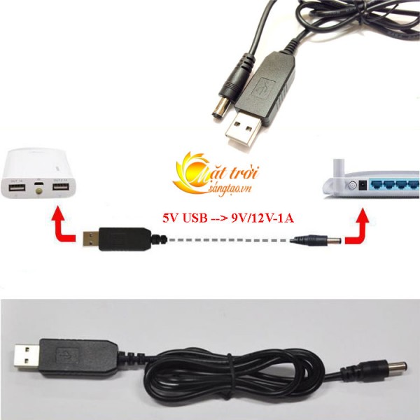 Cap chuyen doi dien ap 5V USB sang 9V-12V_1