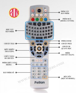 Bàn phím không dây + Remote Feilan h8